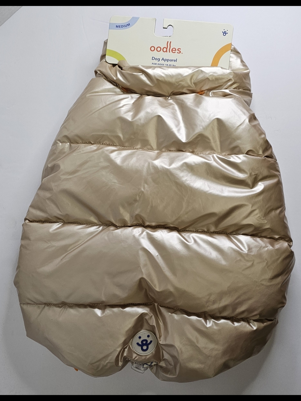 Metallic Gold Puffer Dog Jacket - Gold